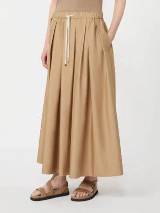 Cotton poplin skirt, desert