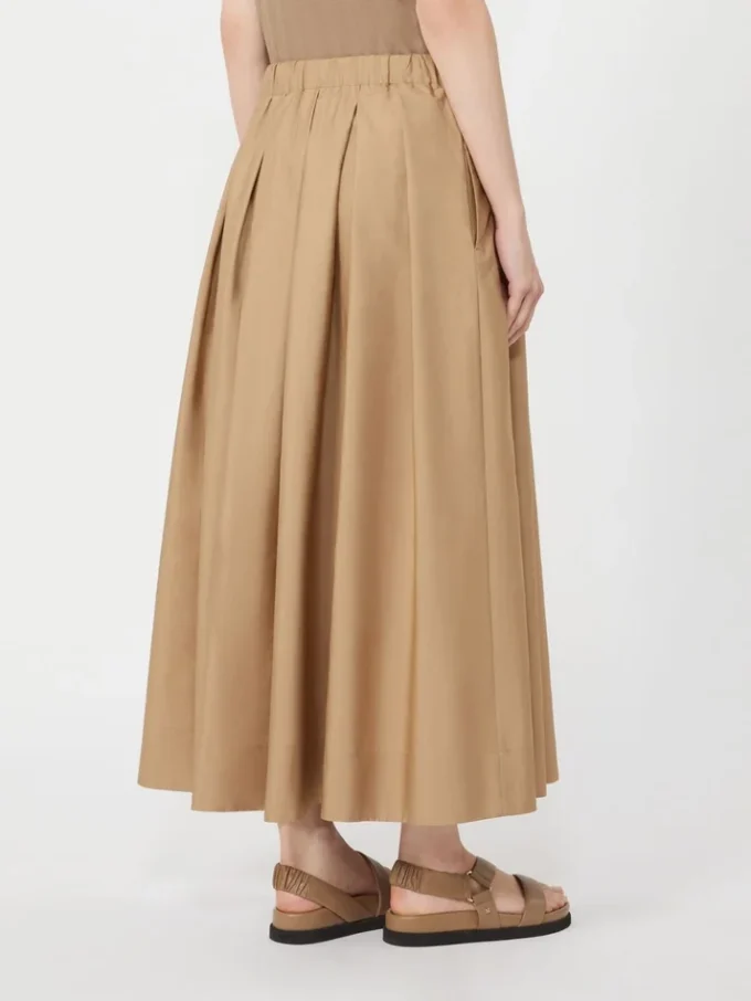 Cotton poplin skirt, desert