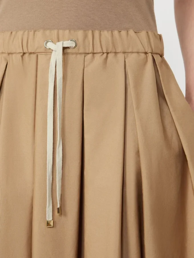 Cotton poplin skirt, desert