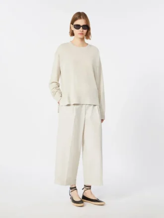 Cotton poplin trousers, ice