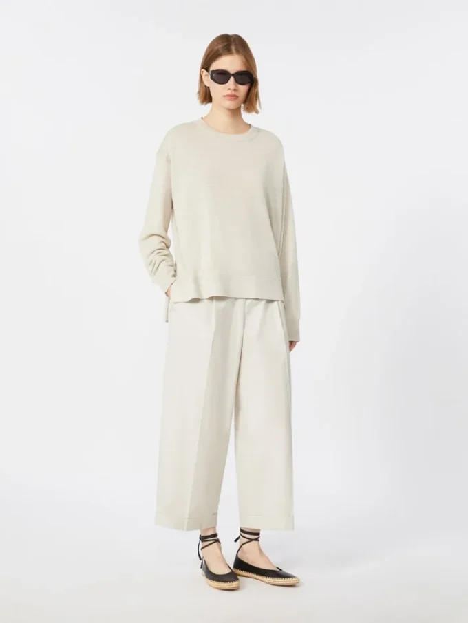 Cotton poplin trousers, ice Cotton poplin trousers, ice