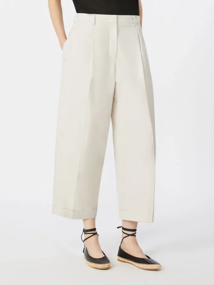 Cotton poplin trousers, ice Cotton poplin trousers, ice
