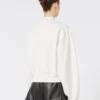 Cotton stretch sweatshirt, ivory
