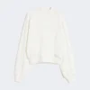 Cotton stretch sweatshirt, ivory
