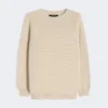 Cotton sweater, ecru