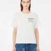 Cotton t-shirt with graphic print, white