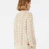 Cotton yarn and sequin sweater, beige Cotton yarn and sequin sweater, beige