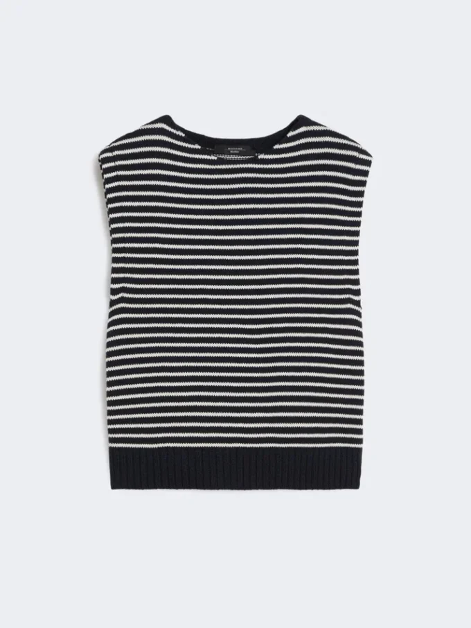 Cotton yarn gilet, navy Cotton yarn gilet, navy