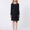 Crepe jersey dress, black