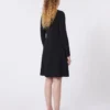 Crepe jersey dress, black