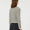 Cropped cotton cardigan, navy