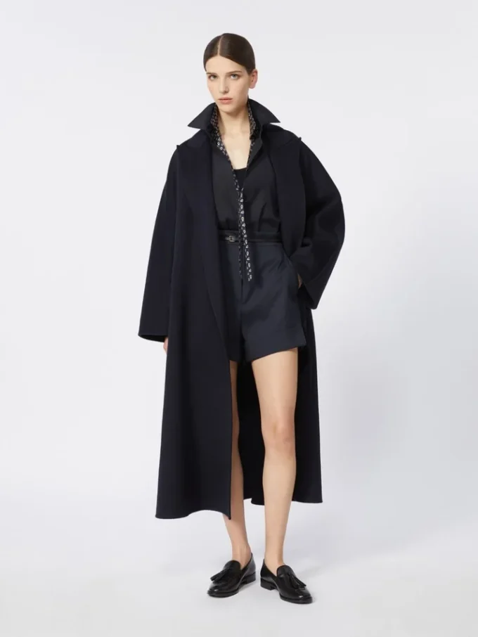 Denim-look cotton shorts, midnightblue