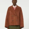 Double-breasted suede jacket, terra cotta Double-breasted suede jacket, terra cotta