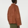 Double-breasted suede jacket, terra cotta Double-breasted suede jacket, terra cotta