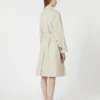 Double-breasted water-repellent twill trench coat, natural