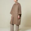 Double cashmere cape coat, turtledove