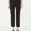 Double-faced viscose canvas trousers, black Double-faced viscose canvas trousers, black