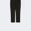 Double-faced viscose canvas trousers, black Double-faced viscose canvas trousers, black