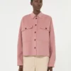Double-faced wool-blend jacket, antique rose