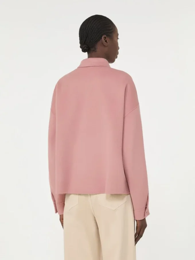 Double-faced wool-blend jacket, antique rose