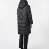 Down jacket in iridescent water-repellent fabric, black Down jacket in iridescent water-repellent fabric, black