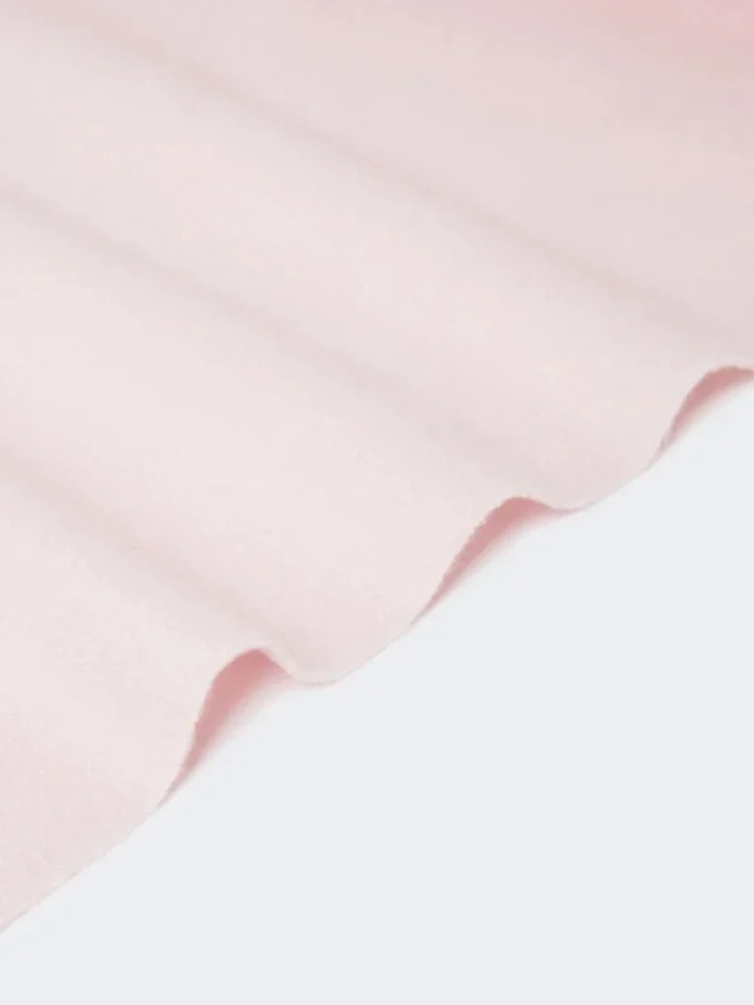 Embroidered and fringed cashmere stole, pink Embroidered and fringed cashmere stole, pink