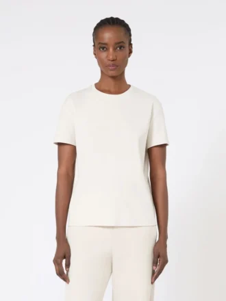 Embroidered jersey t-shirt, sand