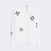 Embroidered poplin shirt, optical white