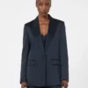 Envers satin blazer, midnightblue Envers satin blazer, midnightblue