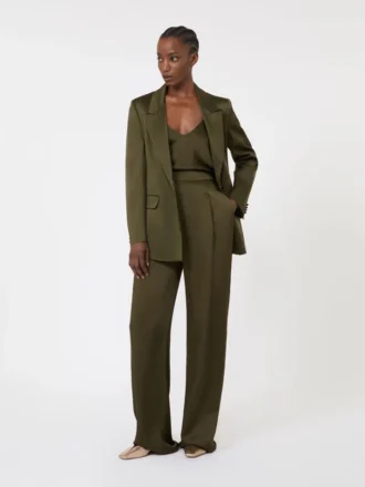 Envers satin camisole top, moss green