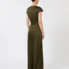 Envers satin jumpsuit, moss green Envers satin jumpsuit, moss green