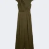 Envers satin jumpsuit, moss green Envers satin jumpsuit, moss green