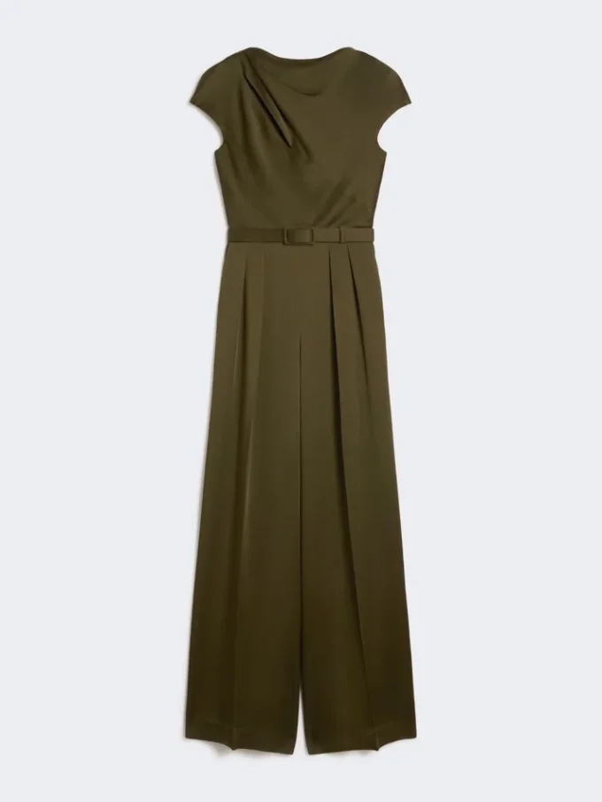 Envers satin jumpsuit, moss green Envers satin jumpsuit, moss green