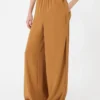 – envers satin wide trousers, caramel