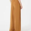 – envers satin wide trousers, caramel