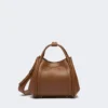 Extra-small leather marine bag, brown bronze