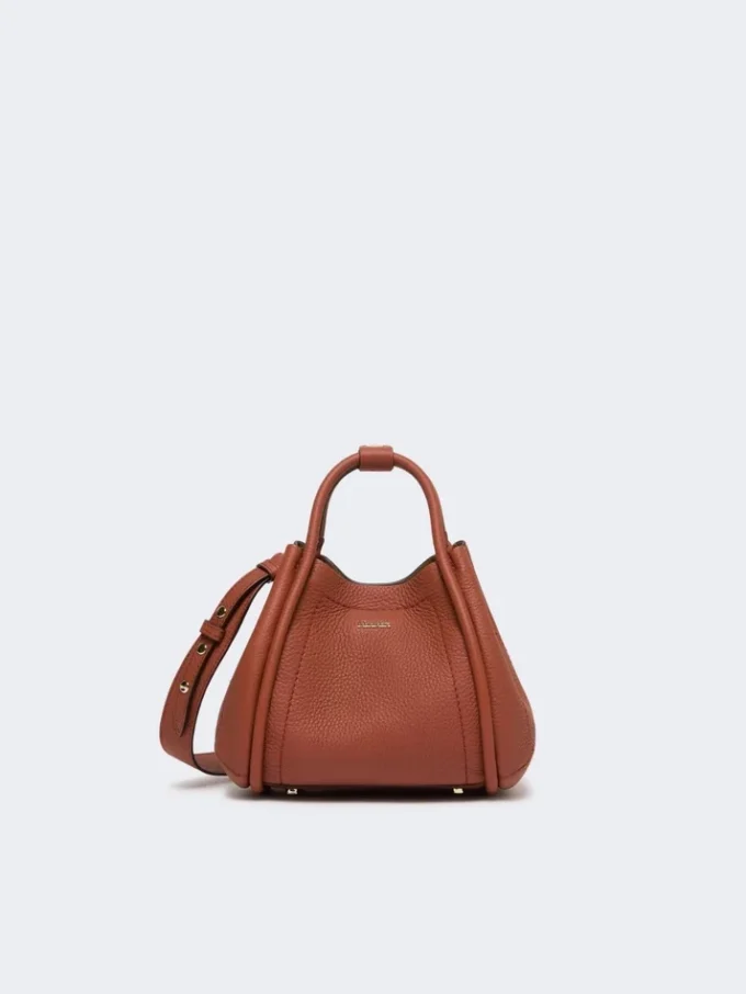 Extra-small leather marine bag, rust