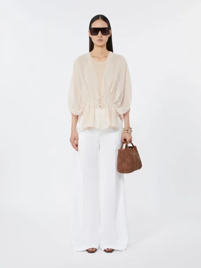 Extra-small marine bag in diamond-patterned basketweave, amber brown