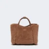Extra-small teddy-fabric marine bag, camel