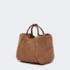 Extra-small teddy-fabric marine bag, camel