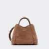 Extra-small teddy-fabric marine bag, camel