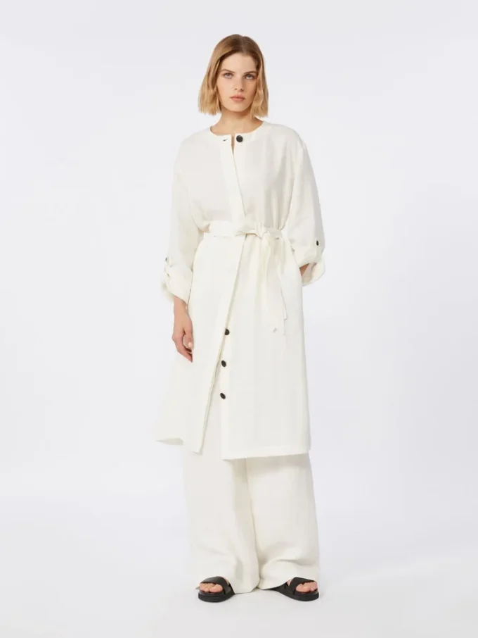 Faded linen dress, natural