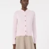 Feminine wool cardigan, pink