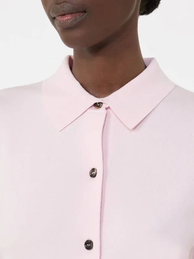 Feminine wool cardigan, pink