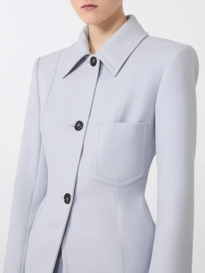 Fitted gabardine shirt jacket, medium grey Fitted gabardine shirt jacket, medium grey