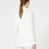 Fitted wool crepe blazer, white Fitted wool crepe blazer, white