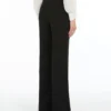 Flared cady trousers, black