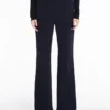 Flared cady trousers, navy
