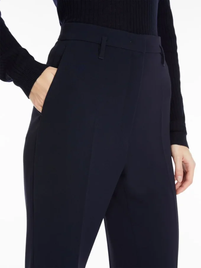 Flared cady trousers, navy