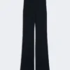 Flared cady trousers, navy